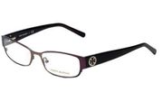 Tory Burch designer eyeglasses plum and black metal frame rectangular 52/16