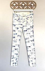 rag & bone Blue Paint Splatter Skinny Jeans Sz 27