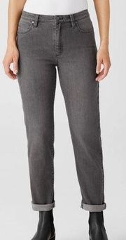 Eileen Fisher Organic Cotton Stretch High Waisted Jeans Carbon