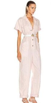 A.L.C. Petra Morganite Short Sleeve Jumpsuit light pink size 2