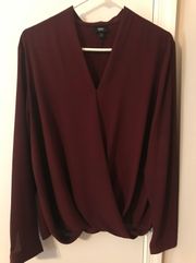 Mossimo Burgundy Blouse