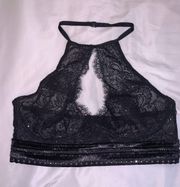 Victoria's Secret Black Halter Neck Bralette Bra Top