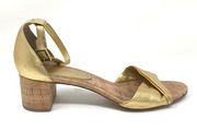 Diane Von Furstenberg Sz 10 Gold Heel Sandals