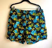 Vintage Y2K  Jones New York Sport Cotton Linen High Waist Floral Shorts Plus 14W