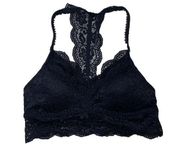 Maurices Black Lace Racerback Bralette Size Small Womens