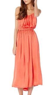 Frye x Anthropologie Orange Rust Slip Maxi Dress Medium