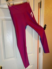 Women’s Sz M HO121 Show Up Rib Leggings PINK NWT MSRP $98 Athletic Yoga