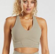 X Whitney Simmons Final Collection Longline tan unpadded sports bra 🤎