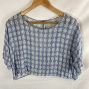 Lush Patterned Crop Top Size Small