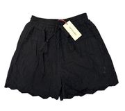 Solitaire Shorts Black Eyelet Shorts Women's Size Small Casual NWT