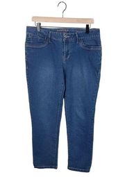 Sonoma Life and Style Modern Cropped Slim Jeans Dark Wash Denim Women's Size 10