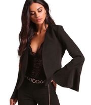 Black Bell Sleeve Blazer