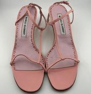 Manolo Blahnik Pink Sandal Heel