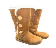 UGG  Women's Bailey Button Triplet Boot Classic Chestnut Brown Size 7