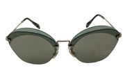 Miu Miu 62mm Oval Sunglasses Metal Frame Oversized