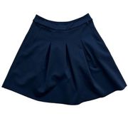 J. McLaughlin Box Pleat School Girl Skirt | Navy Blue | Small