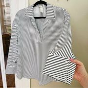 H&M Striped Oversized Shirt