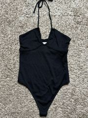 Black Bodysuit Halter 