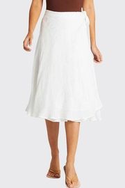 Vitamin A Lana Linen Cover-Up Wrap Midi Skirt