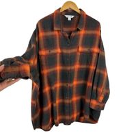 Old Navy  Womens Boyfriend Shirt Taylor Swift Evermore Flannel Button Down 4X