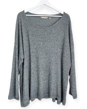 Women’s Softy Ribbed Tunic Top in Grey Size 2X