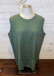 WOMAN WITHIN Women's Plus Size Olive Green Crewneck Sweater Vest Size 1X NEW