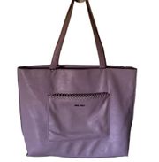 NINE WEST | LARGE TOTE / SATCHEL LAVENDER WITH CHAIN DETAIL ON FRONT POCKET