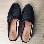 Madewell Dana Patent Leather Loafer Mules Black size 8