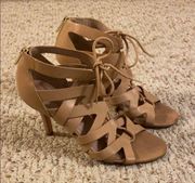 Pour la Victorie Nude Strappy Sandals