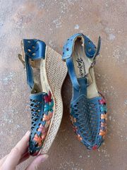 Woven wedge heels sz 10 women’s 