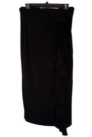 Halogen Black Pencil Skirt w/ Slit Size Small EUC #6563