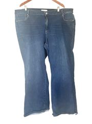 Dark Wash Mid Rise Bootcut Jeans Blue Size 28 Plus Signature Fit Casual Boho