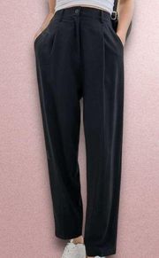 SHEIN DAZY Slant Pocket Tailored Black Pants Cropped Straight Leg Sz Small