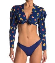 We Wore What Bisou Cover Up Top Fruit Blue Depth Women's Size Extra Large