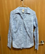 Women’s  Button Down Western Floral Embroidered Shirt - Medium