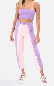 Two Colored Mom Jeans