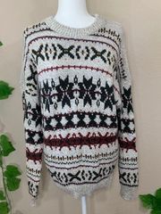 Fair Isle Over Sized Holiday Comfy Cosy Sweater