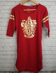 Wizarding World  Gryffindor Nighshirt Pajamas Nightgown Small  Red