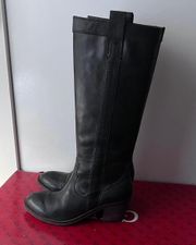 black western high boots.
