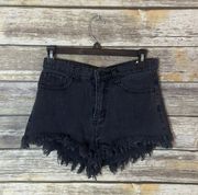 Distressed Black Shorts Size 27