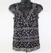 White Black House Market ladies crop top size M