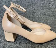 NEW Cole Haan Warner Grand Pump Nude Leather Tan Block Heel Women’s Size 6