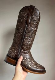 Brown Leather Cowboy Boots