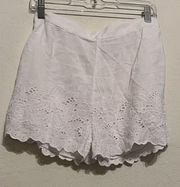 Sim & Sam White crochet lace shorts, Women’s L