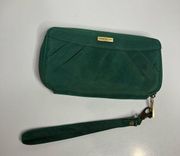 Travelon green clutch wallet