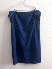 Lane Bryant Blue Off The Shoulder Fitted Sheath Dress NWT