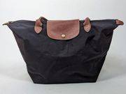 Longchamp Le Pliage Modele Depose Tote Bag Black Medium Hangbag Preowned