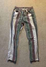 Colored Striped Jeans