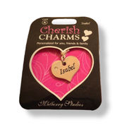 Cherish Charms ISABEL Name Bracelet Charm NEW NWT Silvertone Silver Tone