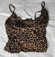 PrettyLittleThing Cheetah Print Tank Y2K